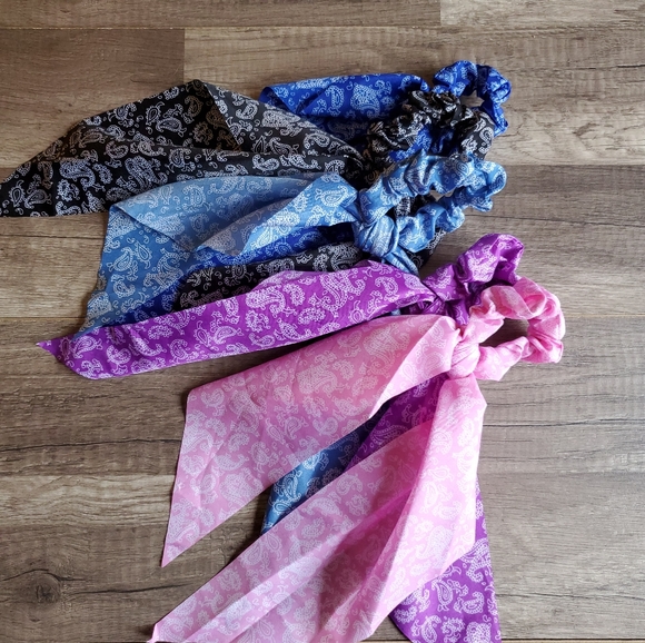 NEW Paisley Hair Ribbon Scrunchie - Picture 5 of 8